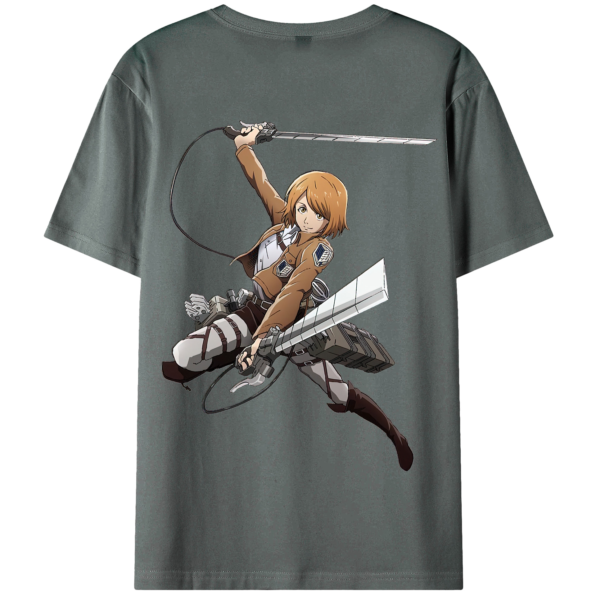 （画像用） 進撃の巨人 ペトラ·ラル Attack on Titan Petra Rall 綿100％半袖Tシャツ（背面プリント）